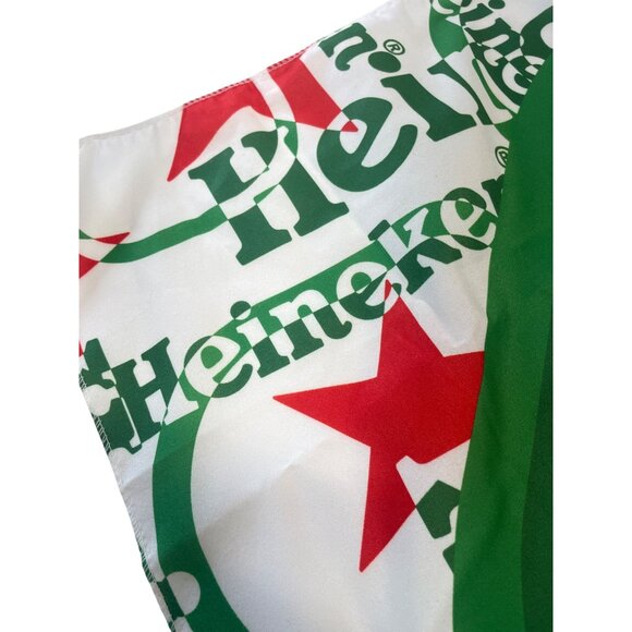 Heineken Logo Printed Green & White Promotional Scarf With Red Star Design - Picture 4 of 4